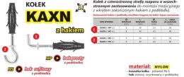 KOŁEK ROZPOROWY WSZECHSTRONNY KAXN 8 HAK SUFITOWY 4.5/P