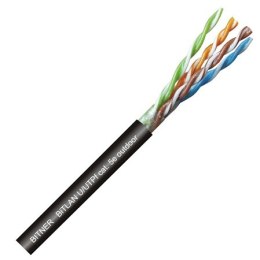 KABEL TELEINFORMATYCZNY EKRA U/UTPF 4X2X0,5MM2 ŻELOWY CZARNY