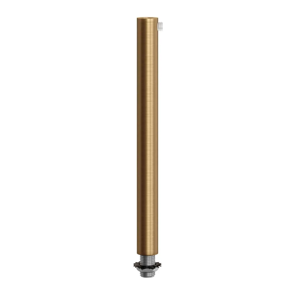 Blokada kabla cylindryczna metalowa, długość 15 cm, w komplecie z prętem, nakrętką i podkładką - Satynowy brąz