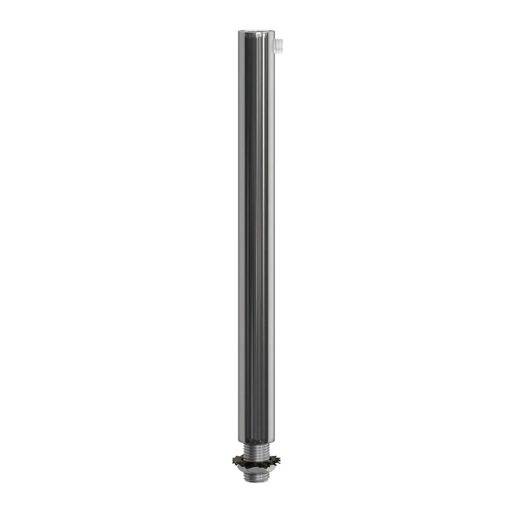 Blokada kabla cylindryczna metalowa długość 15 cm z prętem, nakrętką i podkładką - Chrom