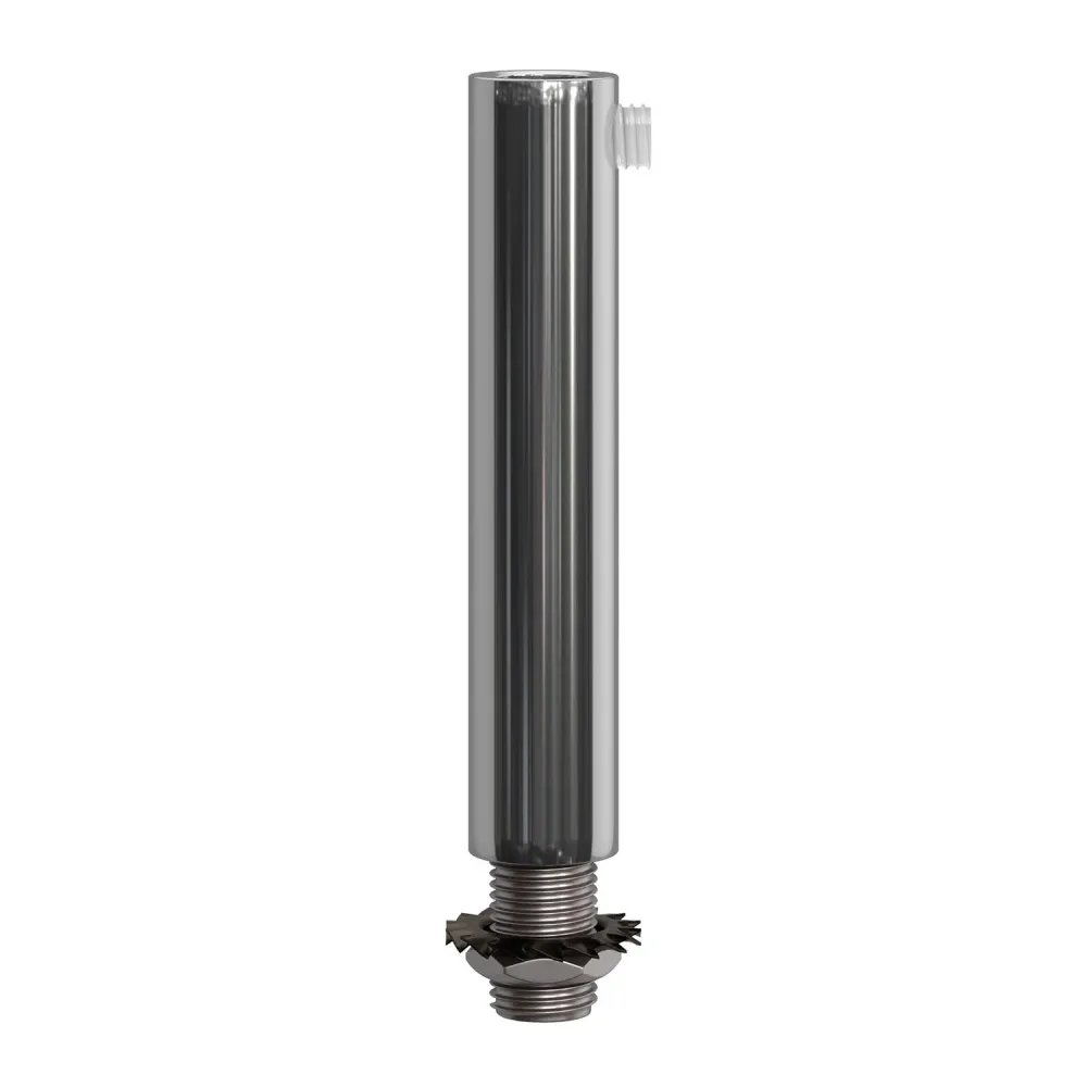 Blokada kabla cylindryczna z metalu długość 7 cm, kompletna z prętem, nakrętką i podkładką - Chrom