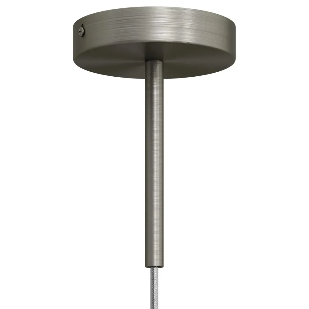 Blokada kabla cylindryczna z metalu długość 15 cm, kompletna z prętem, nakrętką i podkładką - Tytan satynowany