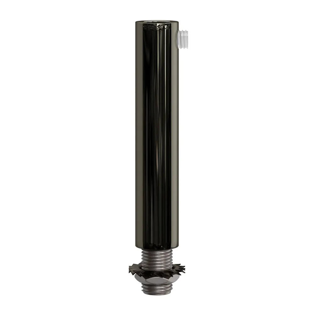 Blokada kabla cylindryczna z metalu długość 7 cm z prętem, nakrętką i podkładką - Czarny perłowy