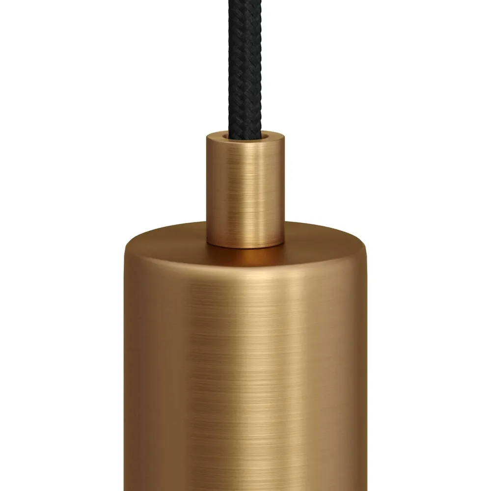 Cylindryczna blokada kabla z metalu, kompletna z trzpieniem, nakrętką i podkładką - Satynowany brąz