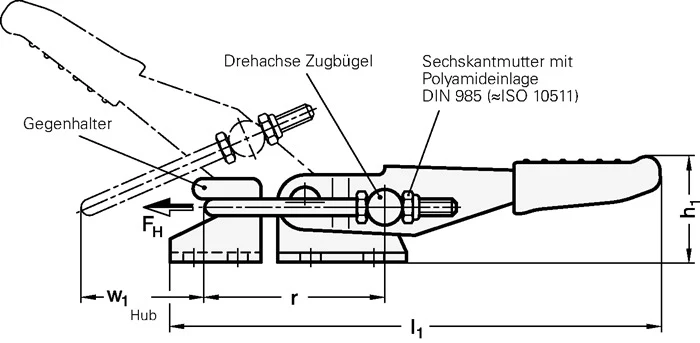 Stalowy napinacz GANTER GN 851 ( 4601001910 )