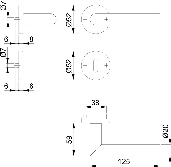 HOPPE Zestaw rozet Amsterdam E1400Z/42KV/42KVS Stal nierdzewna F9714M ( 3000209761 )