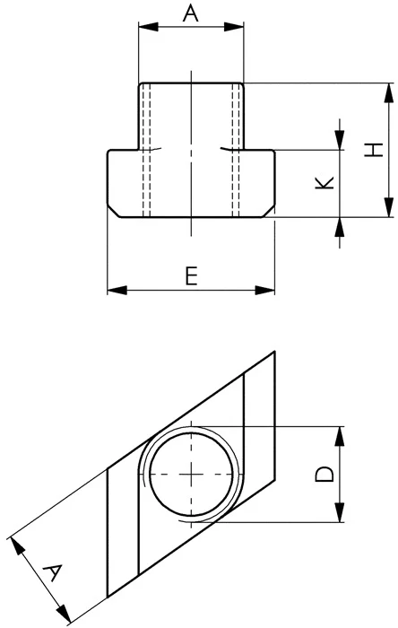 Nakrętka rowka teowego AMF nr 510 rowek teowy 18 mm M16 ( 4000833219 )