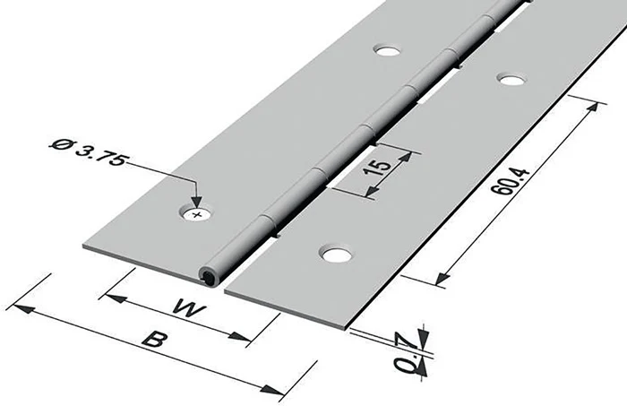 Zawias drążkowy PG Szerokość zawiasu otwartego 32 mm Grubość materiału 0,7 mm ( 3000272203 )