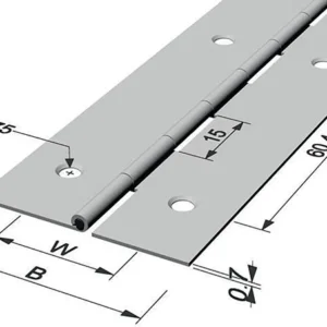 Zawias drążkowy PG Szerokość zawiasu otwartego 32 mm Grubość materiału 0,7 mm ( 3000272021 )