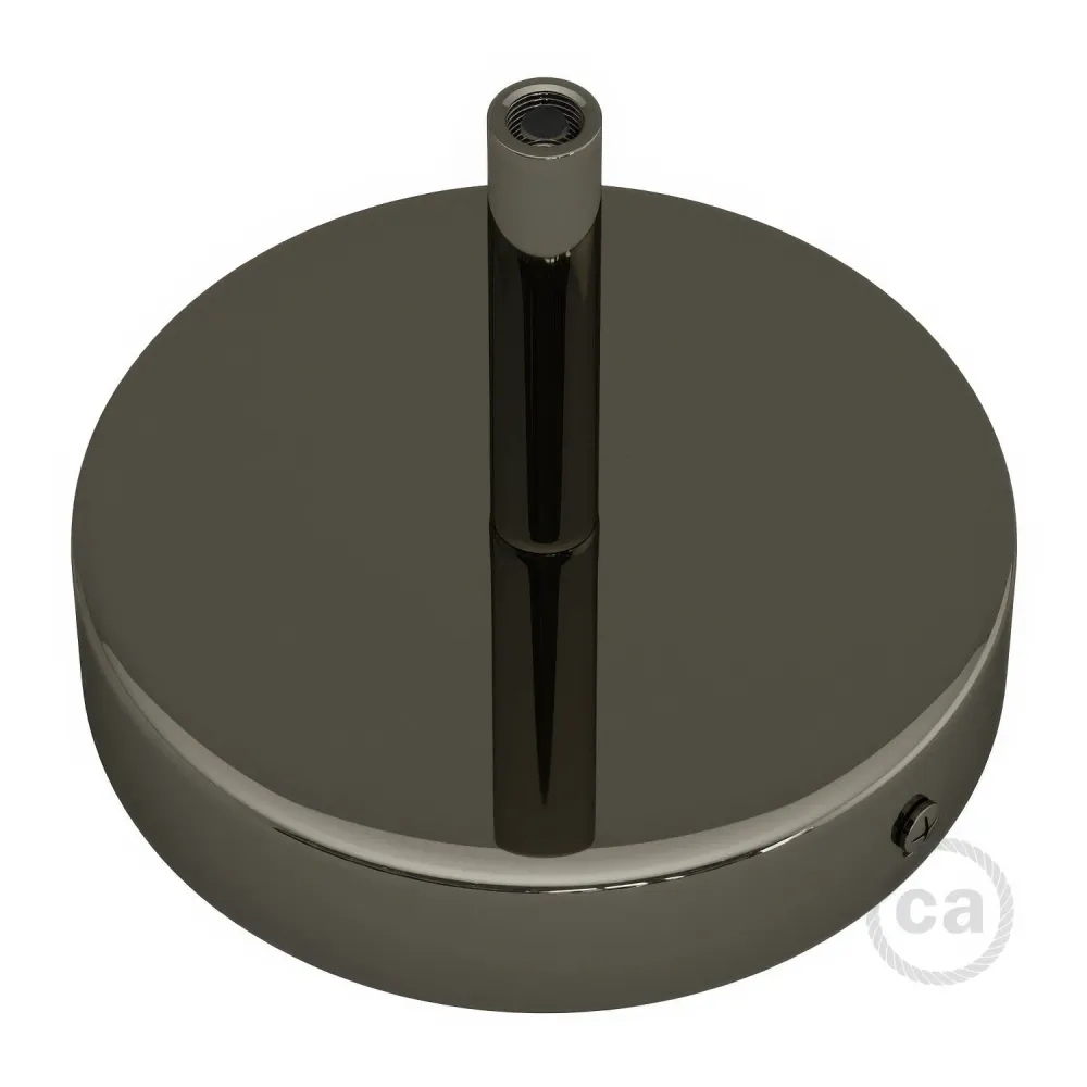 Zestaw podsufitka cylindryczna z metalu z blokadą kabla 7 cm - Czarna perł