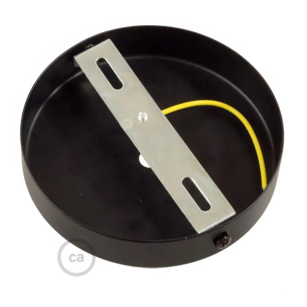 Zestaw podsufitka cylindryczna z metalu z blokadą kabla 7 cm - Czarny