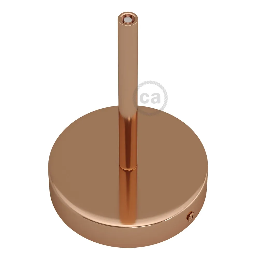 Zestaw podsufitka cylindryczna z metalu z blokadą kabla 15 cm - Miedź