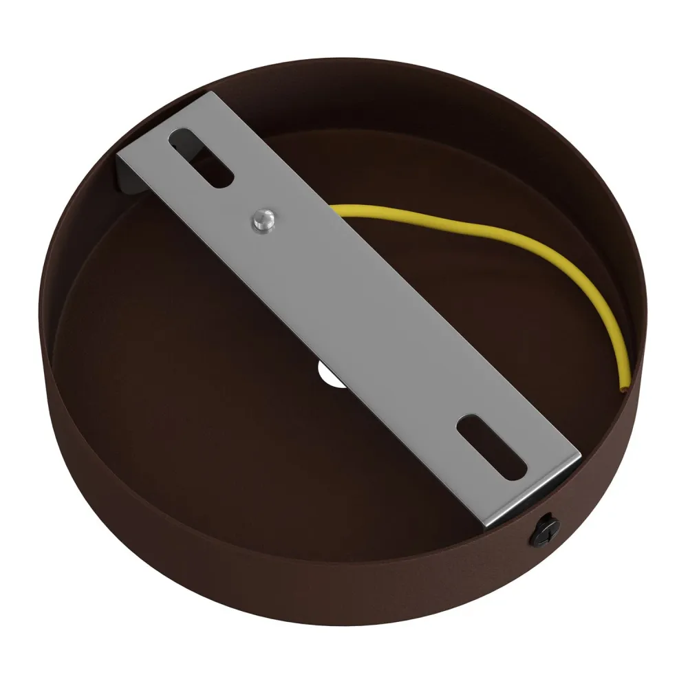 Zestaw podsufitka cylindryczna z metalu z blokadą kabla 7 cm - Ciemna rdza malowana