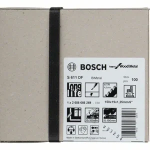 BOSCH Brzeszczot do piły szablastej S 611 DF Długość 150 mm Szerokość 19 mm ( 8000343747 )