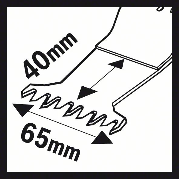 Brzeszczot do cięcia wgłębnego BOSCH AII 65 BSPB Szerokość 65 mm Głębokość cięcia wgłębnego 40 mm ( 8000346260 )