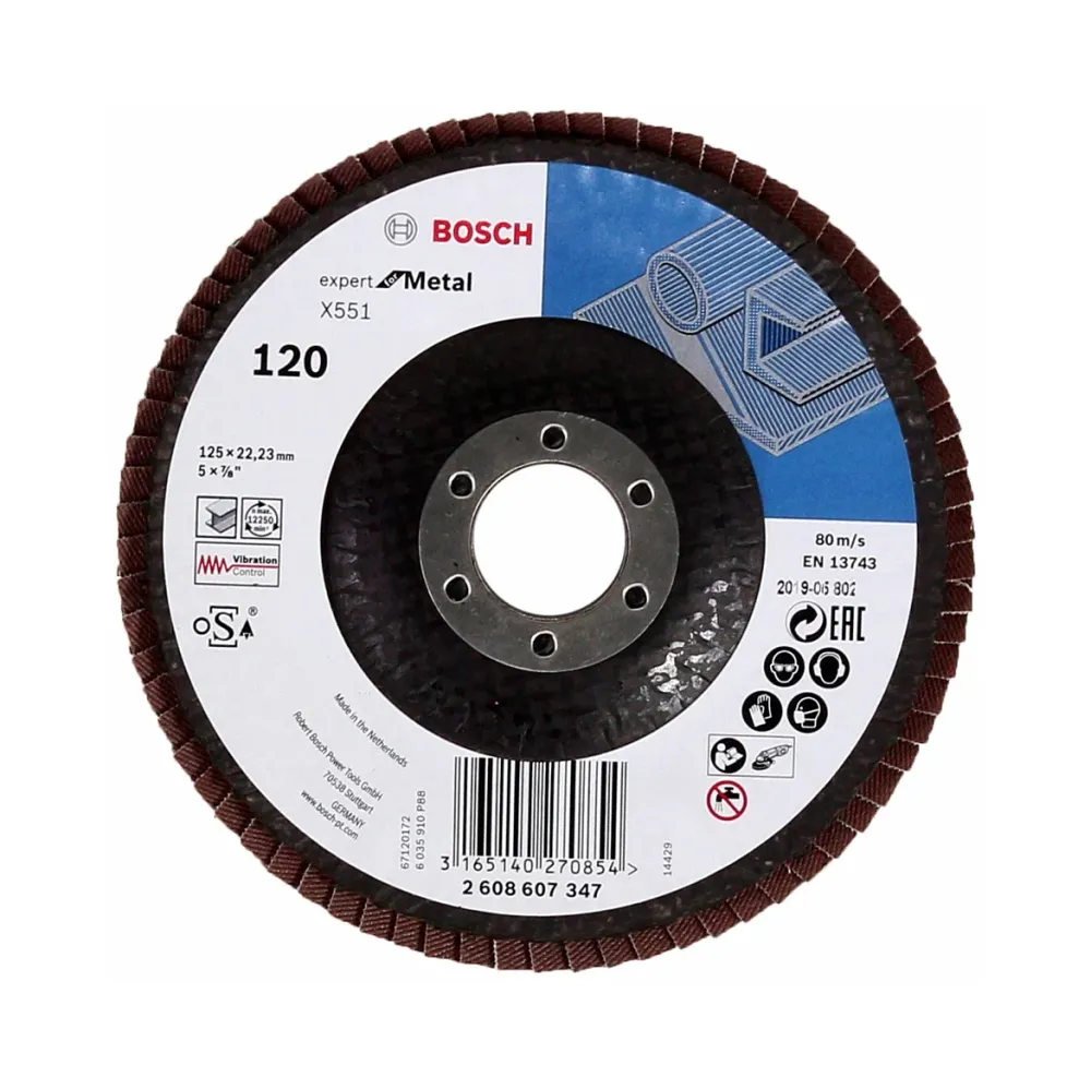 Tarcze listkowe Bosch X551 Expert do metalu 125 mm, K120, 10 sztuk ( 10x 2608607347 ) Bosch Professional
