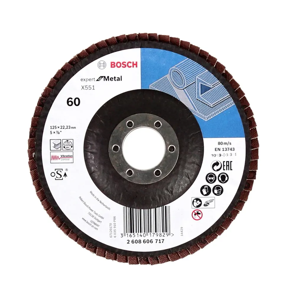 Tarcze listkowe Bosch X551 Expert do metalu 125 mm, K60, 50 sztuk ( 50x 2608606717 ) Bosch Professional