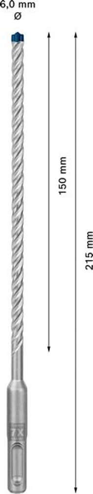 Wiertarka udarowa BOSCH Expert SDS-7X Ø 6 mm długość robocza 150 mm 215 mm ( 4000909971 )