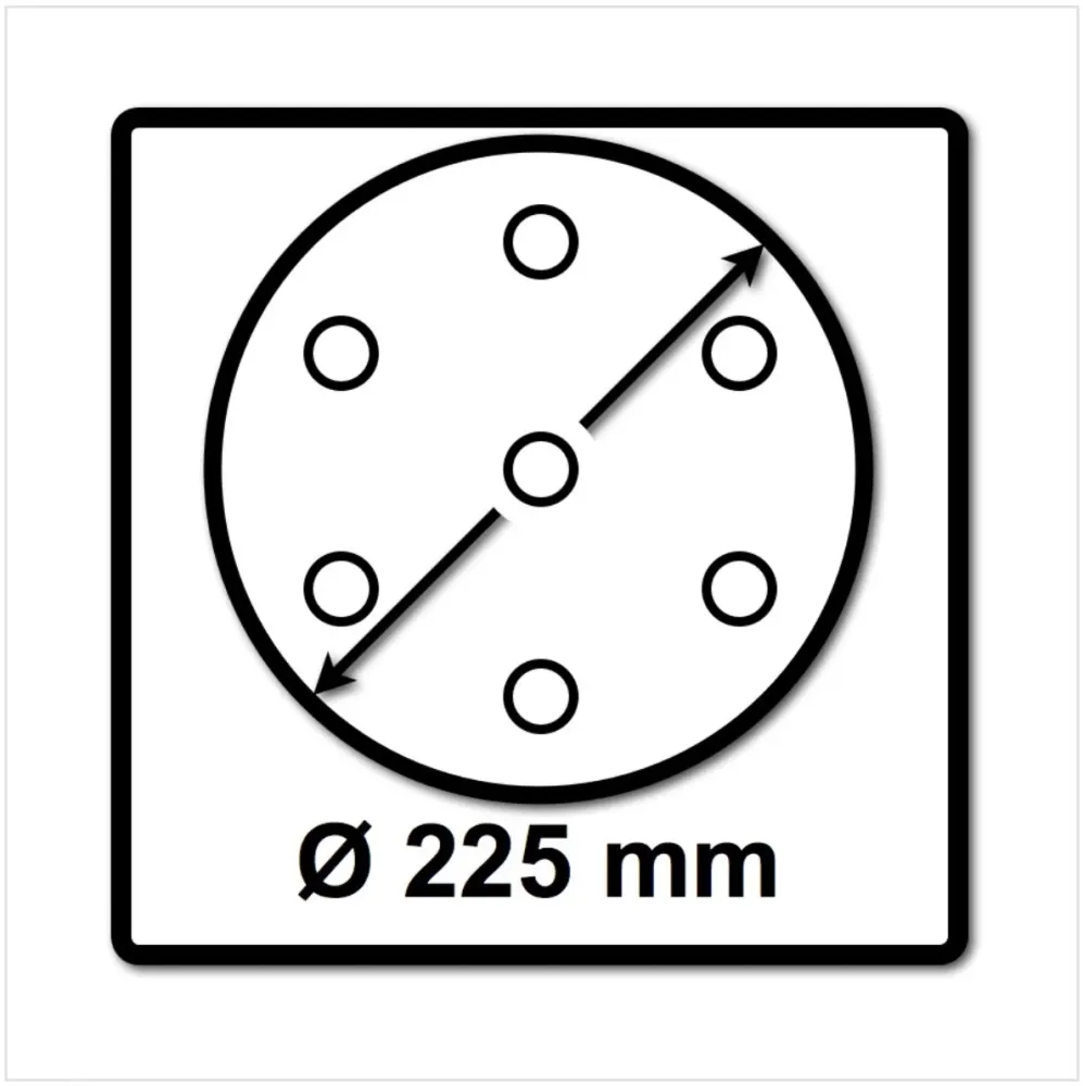 Festool STF D225/8 Tarcze szlifierskie granatowe 225 mm PLANEX P180 GR / 25 sztuk ( 499640 )