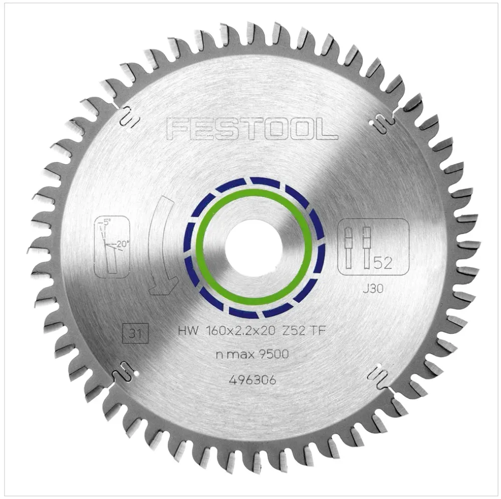 Specjalna tarcza pilarska Festool HW 160 x 20 x 2,2 mm TF52 160 mm 52 zę ( 496306 )