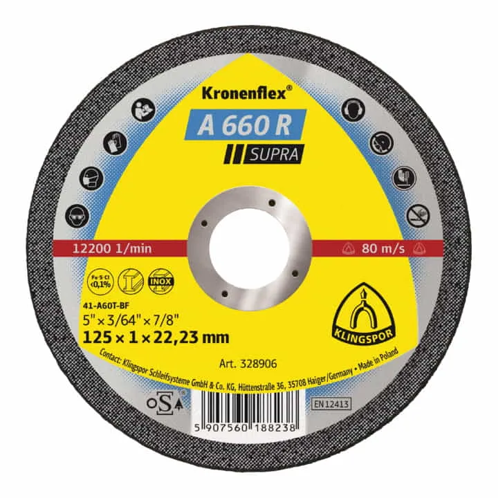 KLINGSPOR tarcza tnąca 660 R Supra D115x1mm prosta ( 4000843411 )