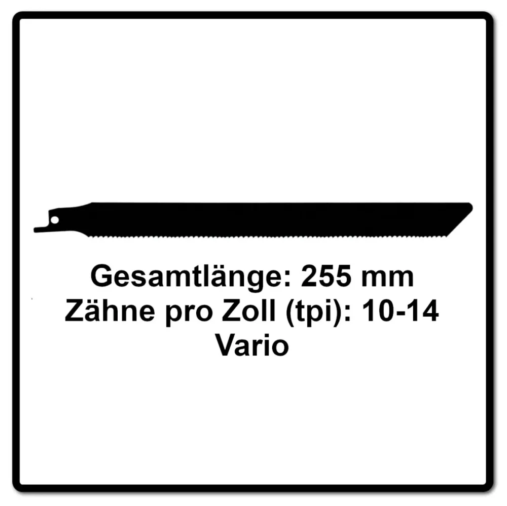 Brzeszczot do piły szablastej Komet PALLETS 225mm 10-14tpi 25 szt. ( 5x 501.400 ) HSS-BI-Metal Vario