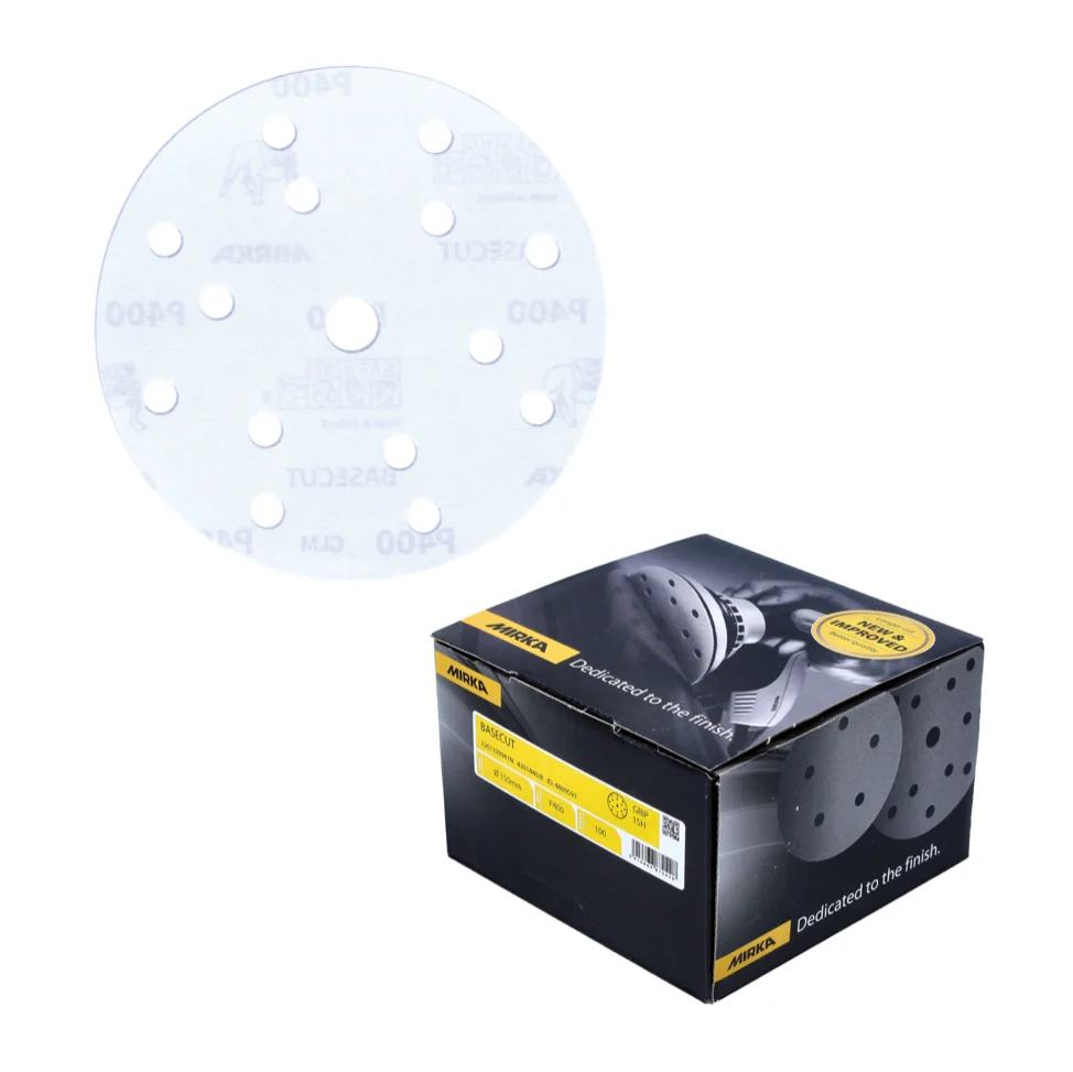 Tarcze szlifierskie Mirka BASECUT 150 mm P400 100 szt. ( 2261109941 ) Uchwyt 15 otworów