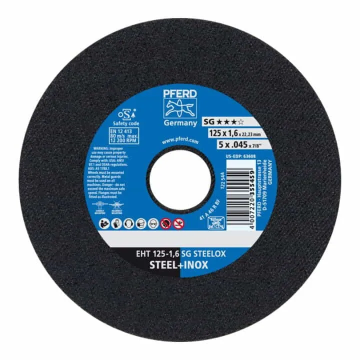 Tarcza tnąca PFERD SG STEELOX D125x1,6mm prosta ( 4000841262 )