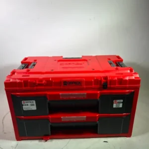 Qbrick System ONE Drawer 2 Toolbox 2.0 RED Ultra HD Niestandardowa skrzynka narzędziowa 587 x 380 x 340 mm 29 l z dwiema s...