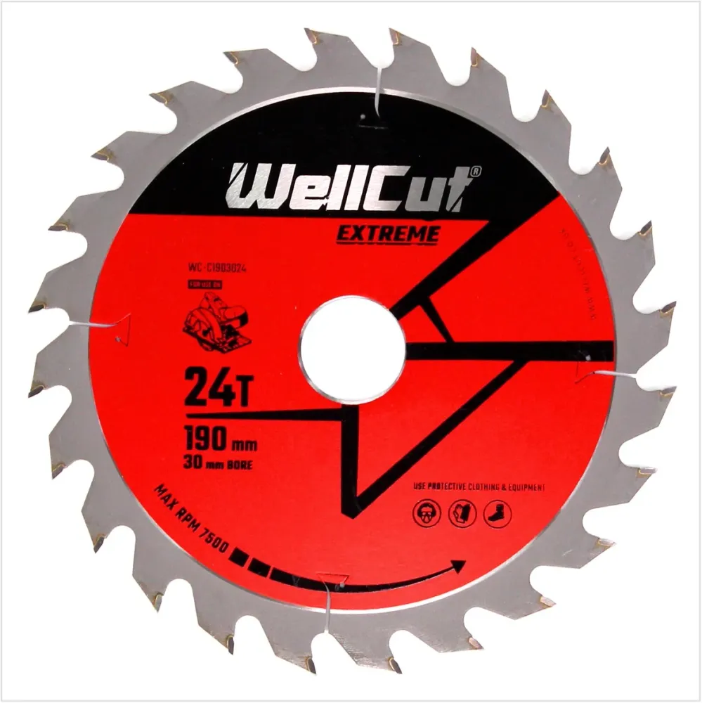Tarcza pilarska WellCut WC-C1903024 TCT 190 x 2,4 x 30 mm 24 zę do drewna