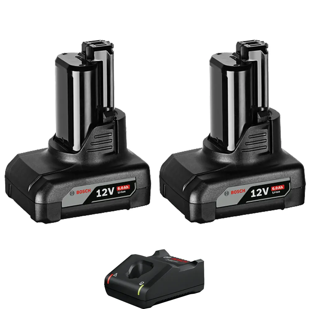 Zestaw akumulatorów Bosch Professional GBA 12 V 6,0 Ah + ładowarka GAL 12 V-40