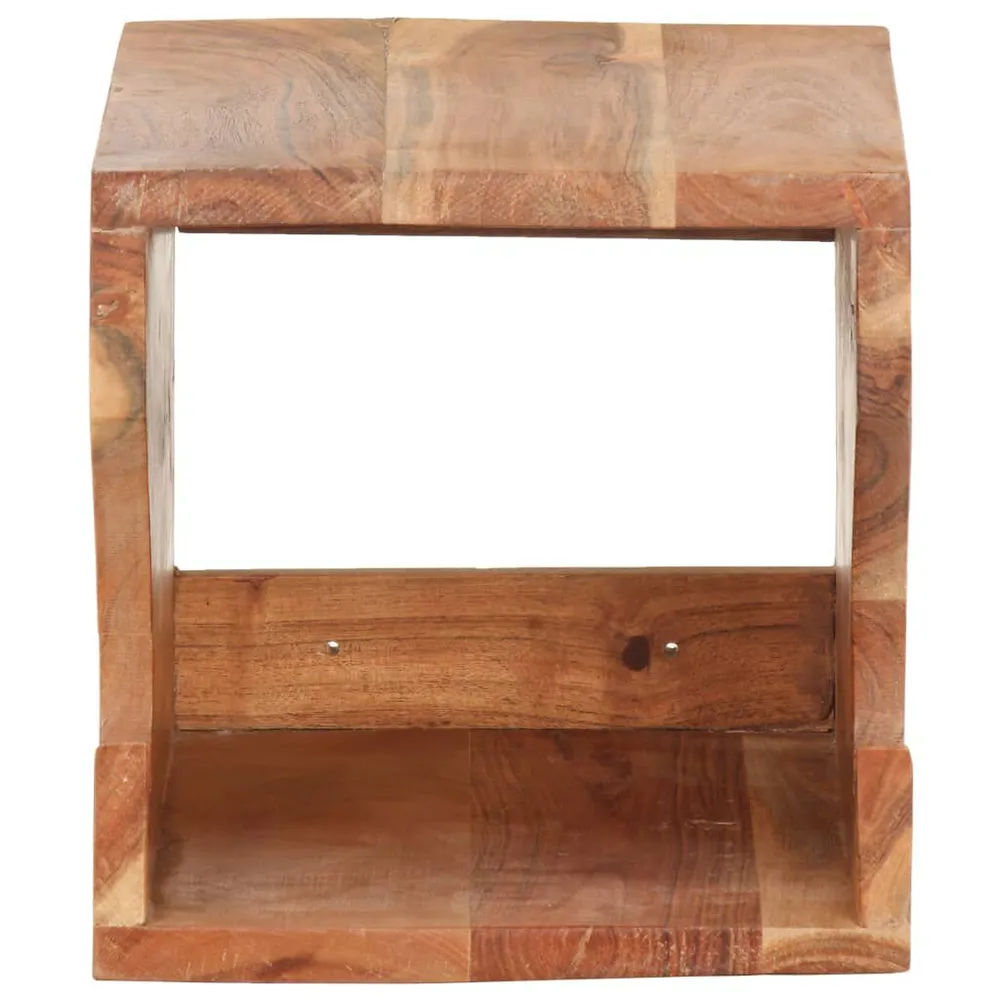 Uchwyt ścienny na rower, 35x25x25 cm, lite drewno akacjowe