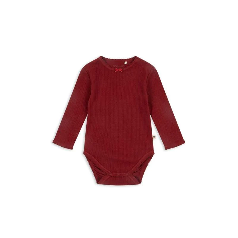 Konges Sløjd Minnie Body - GOTS - Burgundy Dahlia