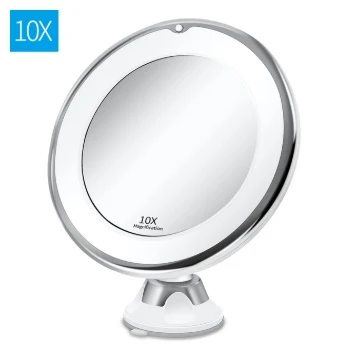 10-krotne lusterko do makijażu LED z gęsią szyją