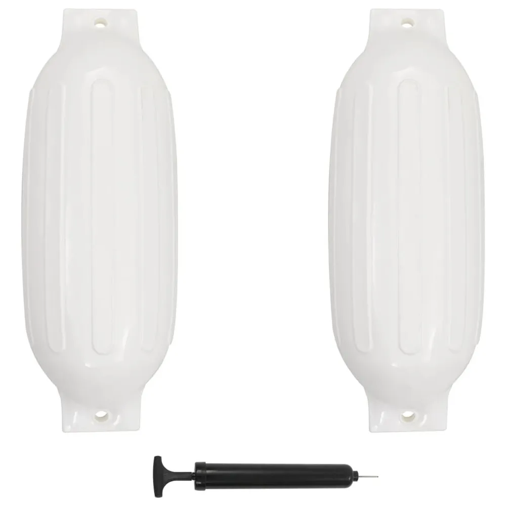 Odbojnice do łodzi, 2 szt., białe, 69x21,5 cm, PVC