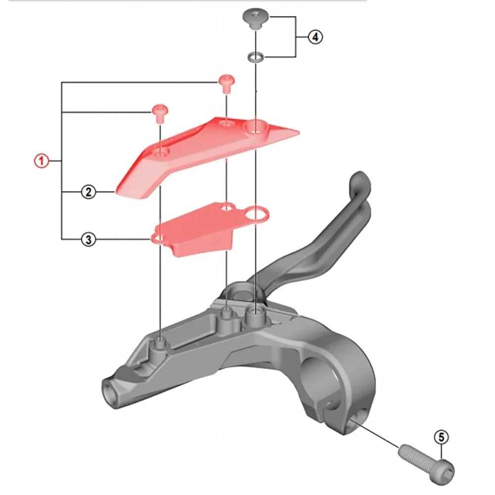 Osłona i membrana prawej dźwigni hamulca SHIMANO ALTUS BL-M315