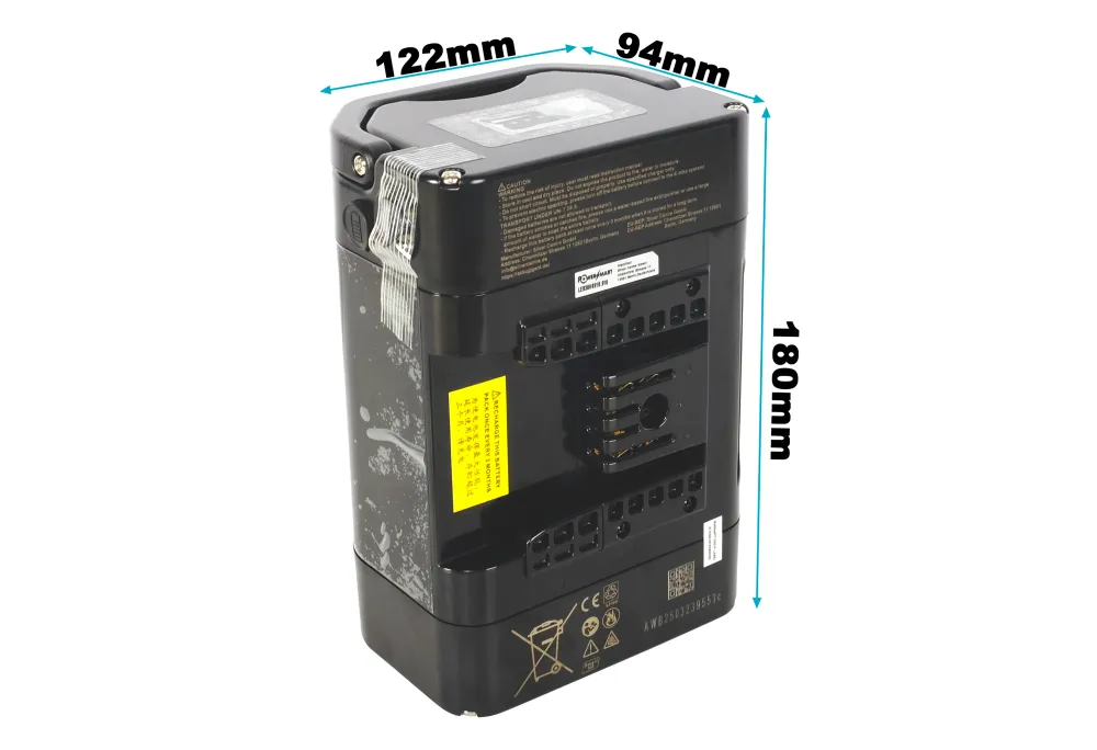 Akumulator JohnnyLoco Multi-fit 36 V 14 Ah do roweru elektrycznego JohnnyLoco (inteligentny BMS)