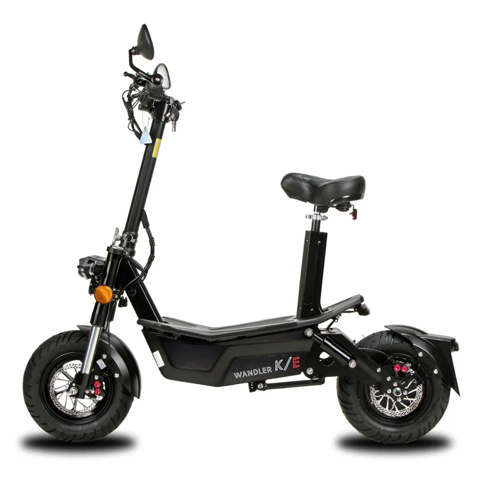 Hulajnoga elektryczna Escooter WANDLER-K/E z siedziskiem - do 140 kg - 45 km/h Czarny