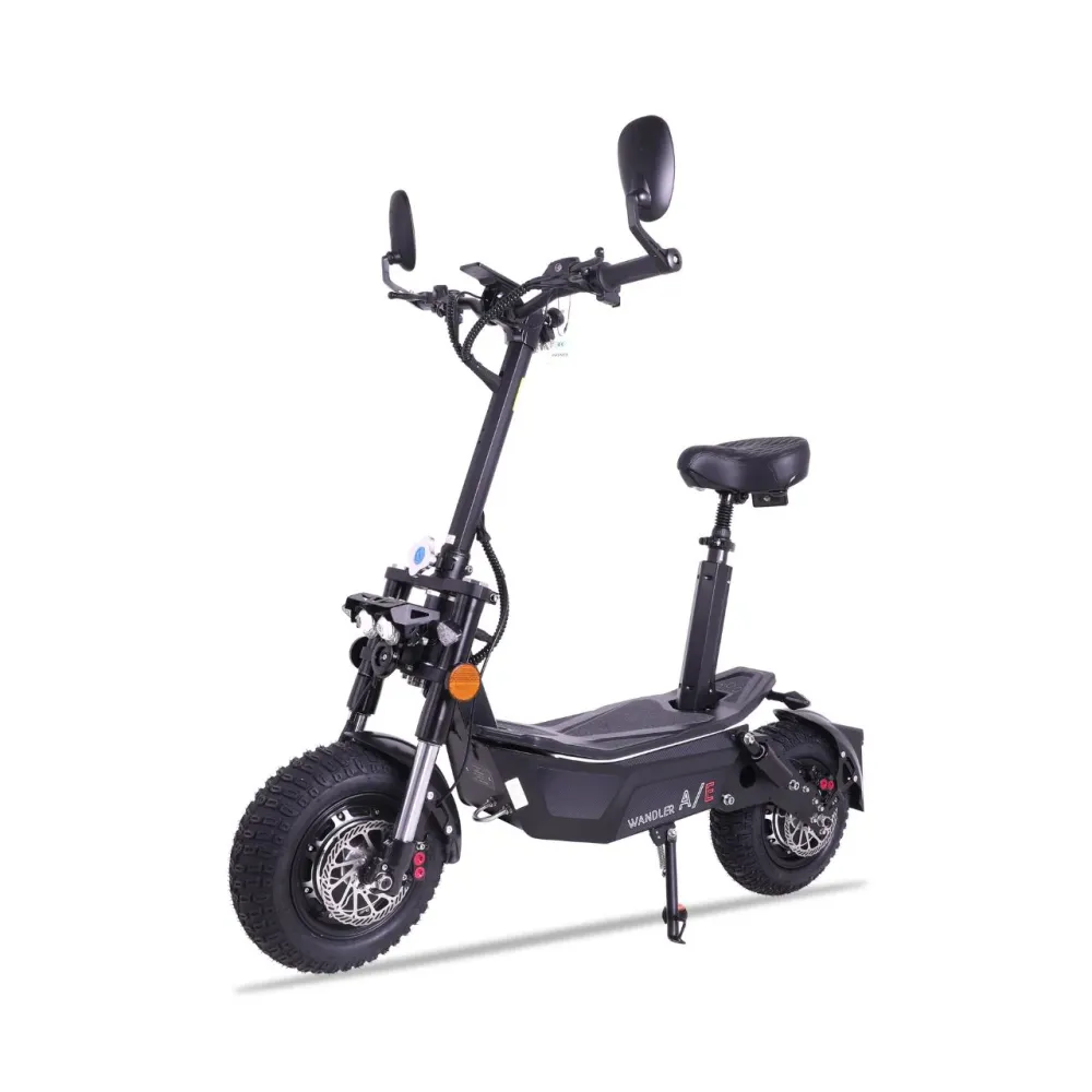 Hulajnoga elektryczna WANDLER-/E 2x1500W - 45 km/h - do 140 kg - dopuszczona do ruchu drogowego - czarna