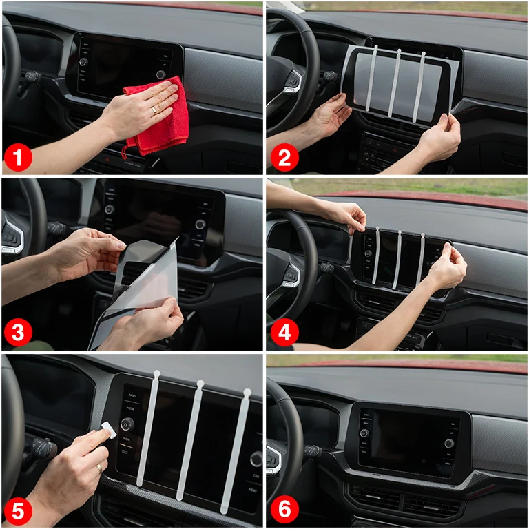 5w1 folie ochronne na konsolę środkową - Kia XCeed (2018-2025) połysk w optyce karbonu