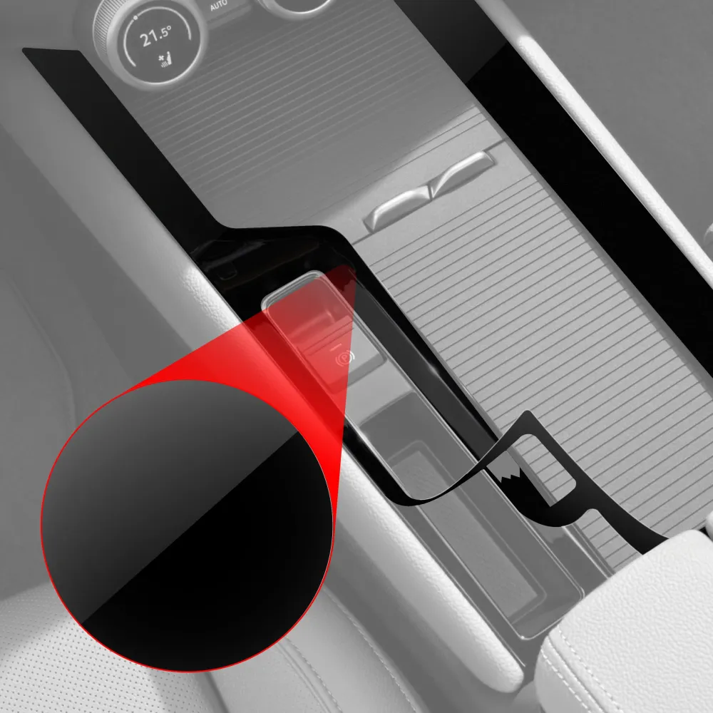4w1 folie ochronne na konsolę środkową - Tesla Model 3 (2017-2020) czarny połysk