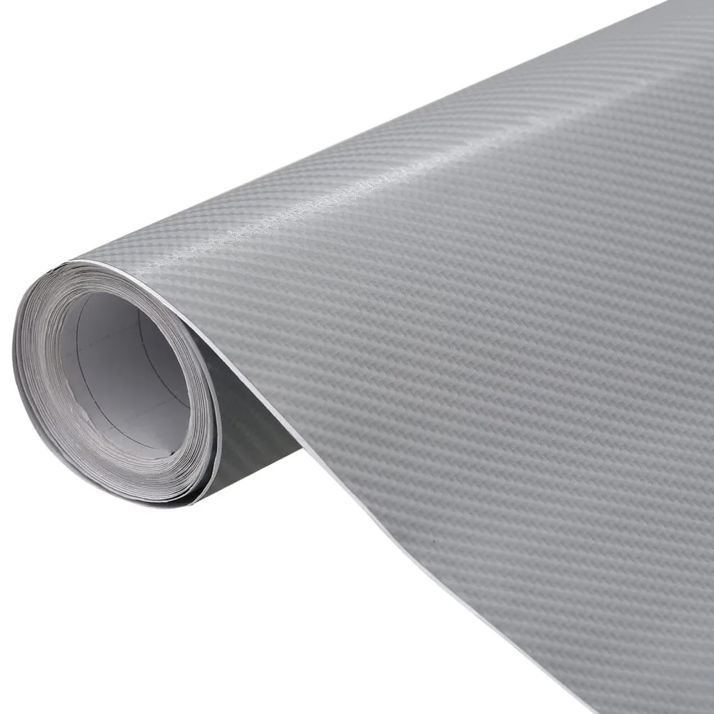 Folia samochodowa 4D, srebrna, 100x150 cm