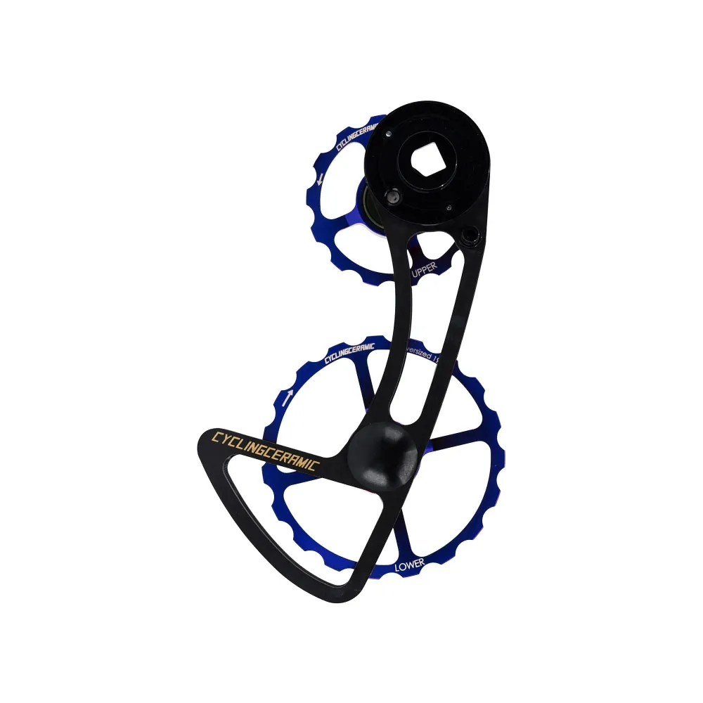 Przerzutka tylna CYCLINGCERAMIC 12V Cage 14/19 Sram E-Tap AXS Blue