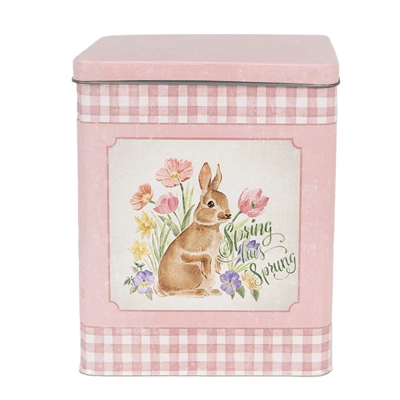 Puszki do przechowywania z zajączkiem Happy Easter 2 szt. różowa / niebieska Claye & Eef