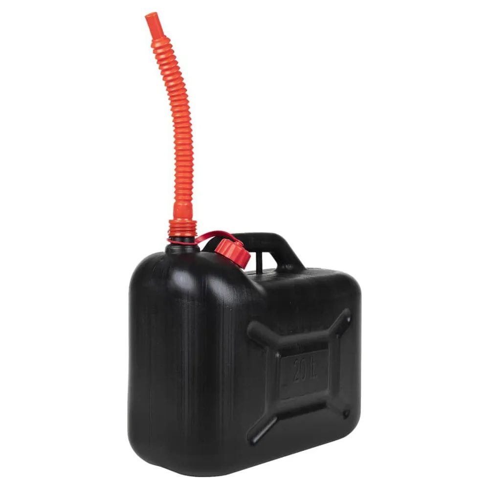 Kanistry z elastyczną wylewką, 3 szt., czarne, 20 L, plastikowe
