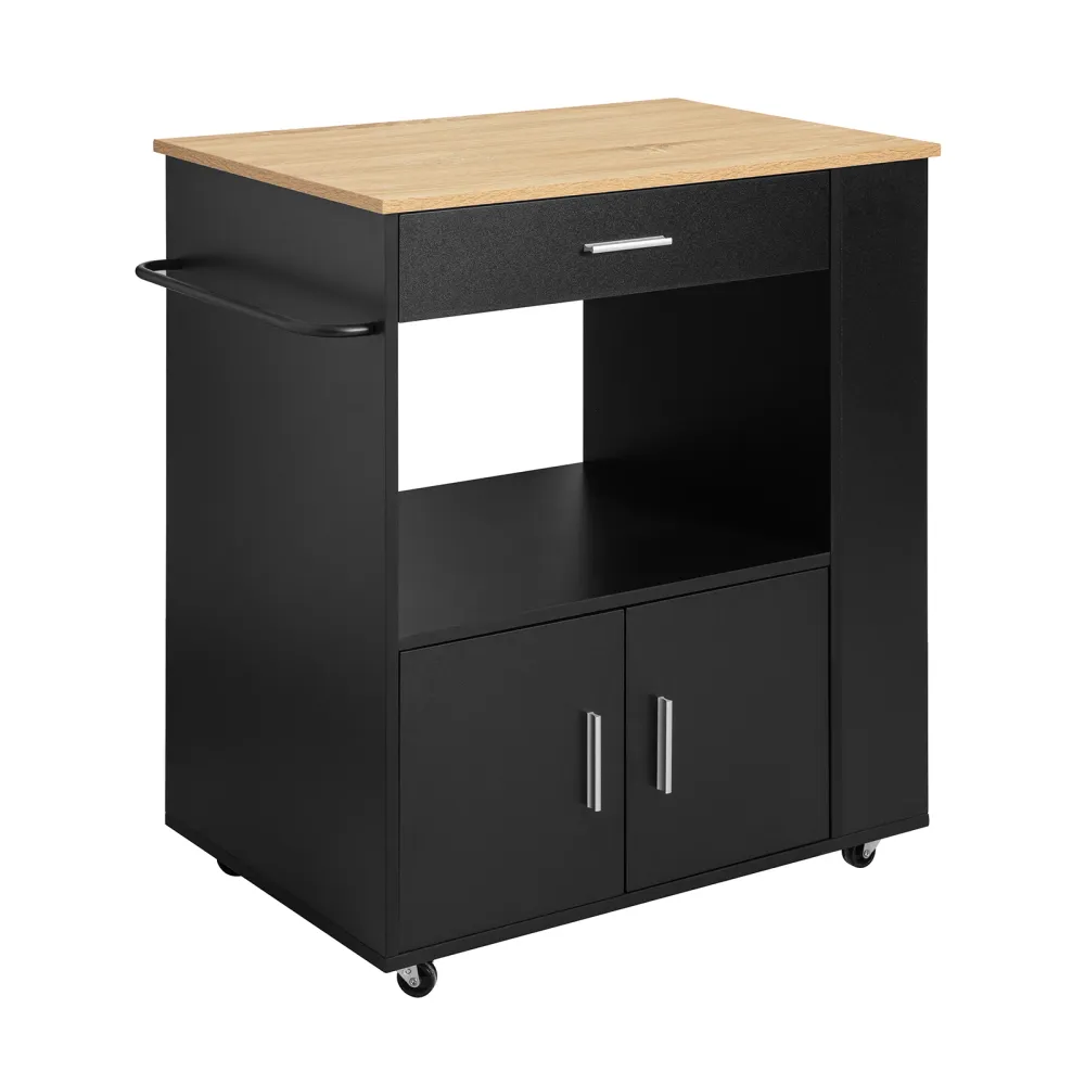 SoBuy Kredens z kółkami kuchennymi FKW113-SCH