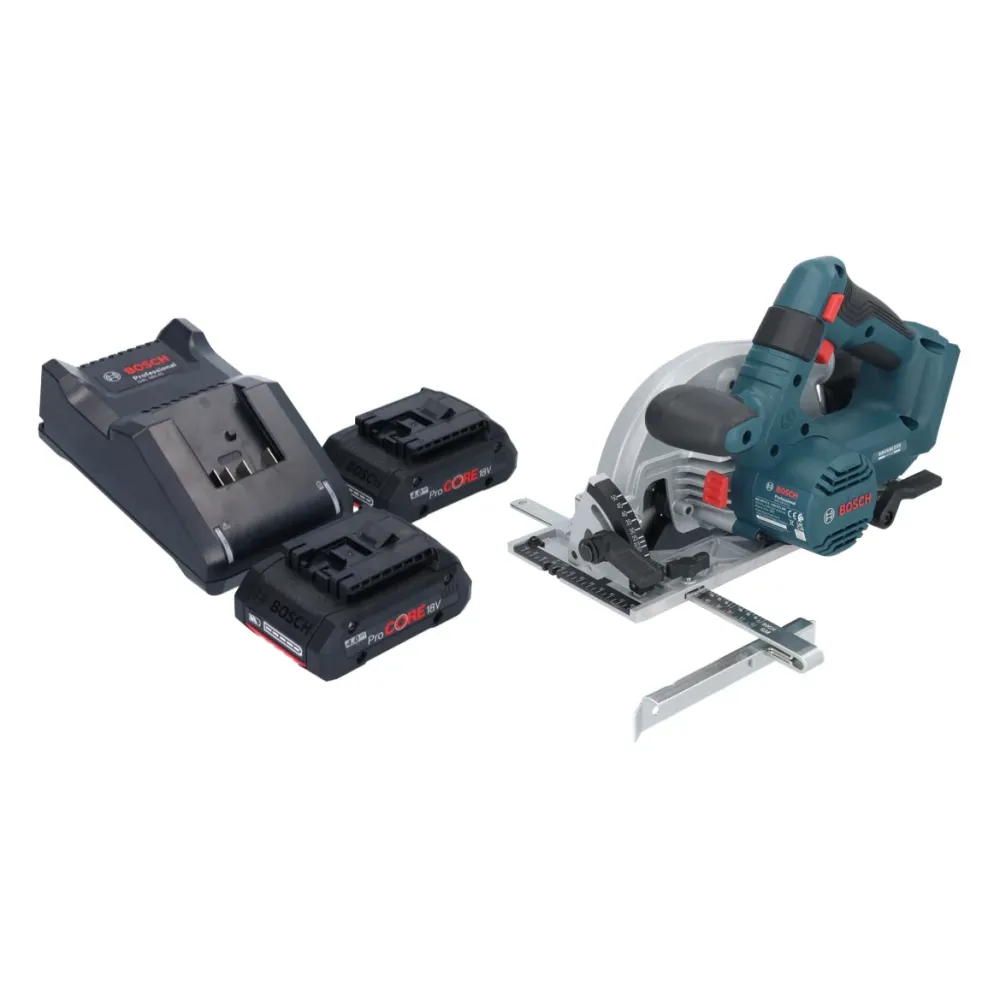 Akumulatorowa pilarka tarczowa Bosch GKS 18V-57-2 Professional 18 V 165 mm bezszczotkowa + 2x akumulator ProCORE 4,0 Ah +...