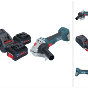 Akumulatorowa szlifierka kątowa Bosch GWS 18V-7 Professional 18 V 125 mm bezszczotkowa + 2x akumulator ProCORE 8,0 Ah + ła...