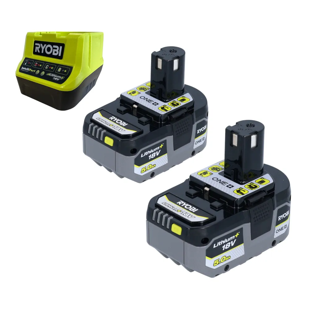 Akumulatorowa szlifierka kątowa Ryobi R18AG7-0 18 V 125 mm bezszczotkowa + 2x akumulator 5,0 Ah + ładowarka