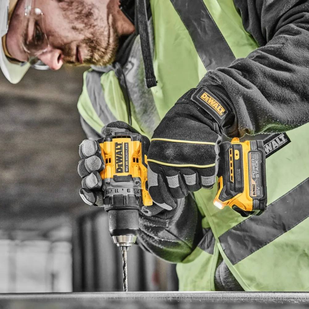 Akumulatorowa wiertarko-wkrętarka DeWalt DCD 800 N 18 V 90 Nm bezszczotkowa + 1x akumulator Powerstack 5,0 Ah - bez ładowarki